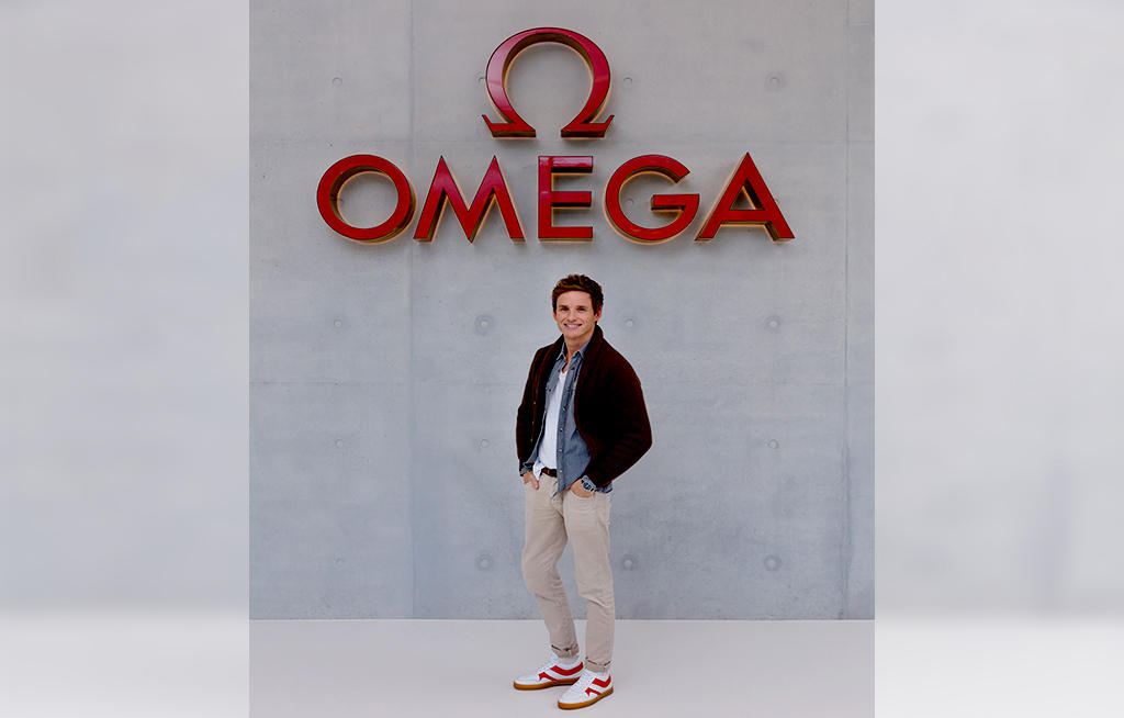 Eddie Redmayne visits OMEGA HQ