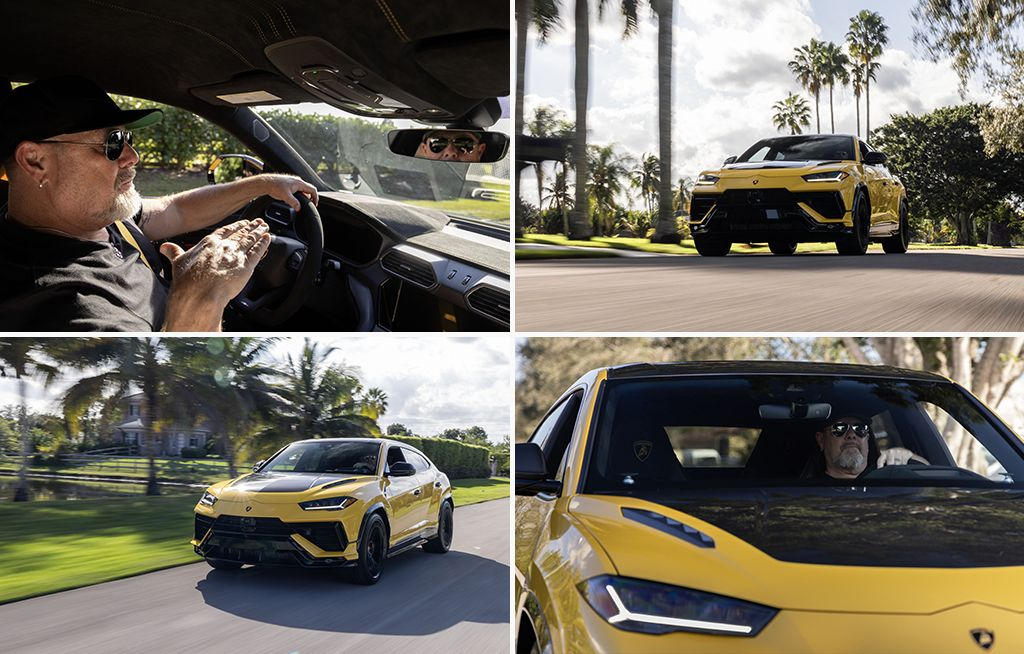 Drummer Jason Bonham driving the Lamborghini Urus Performante “My father and I, in love with this deep rumble of thunder”