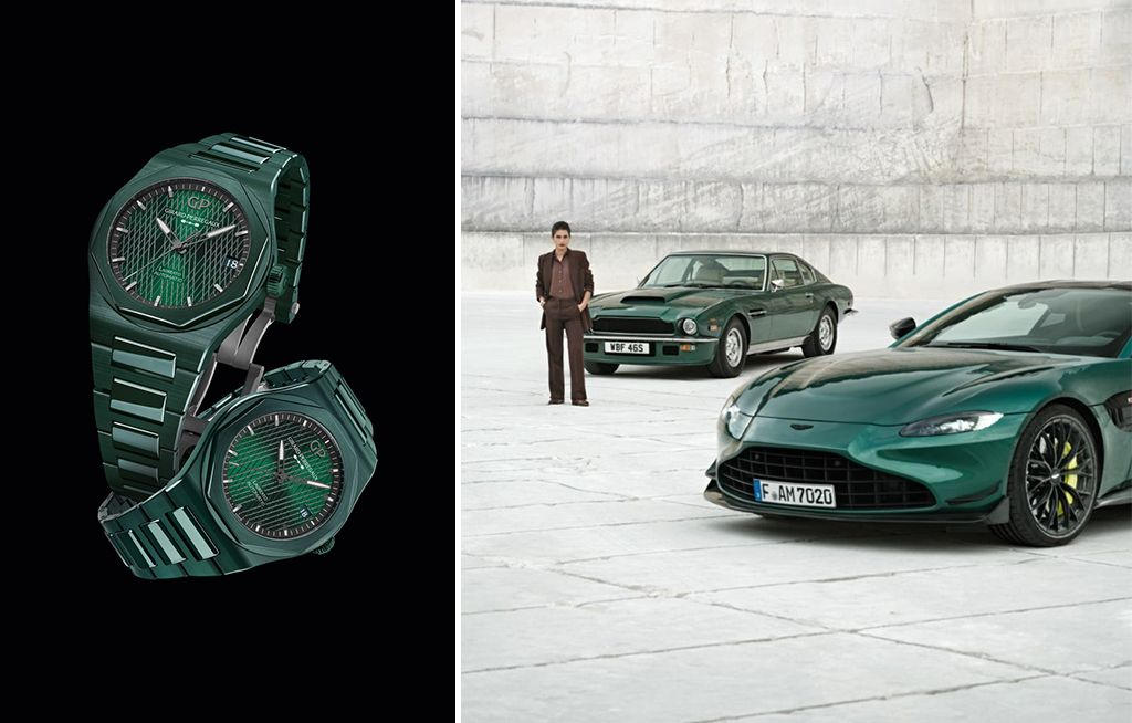 Aston Martin - Introducing the Girard-Perregaux Laureato Green Ceramic Aston Martin Edition