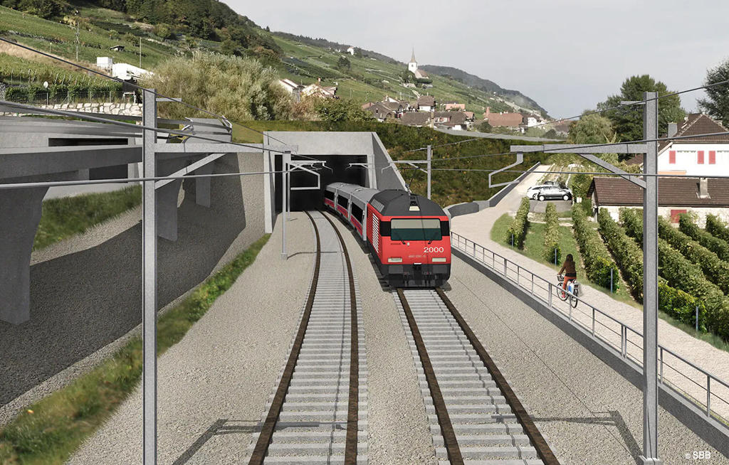 Lot 2 du « tunnel de Ligerz »  - Implenia remporte un autre projet complexe d’infrastructure ferroviaire en Suisse dans le cadre du doublement de la voie Gléresse – Douanne
