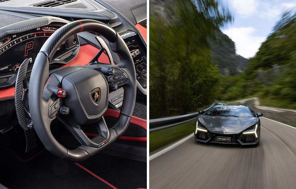 cChic Magazine Suisse - Lamborghini Revuelto: il tuono incontra il fulmine - panorami italiani per la prima prova di guida su strada e in pista