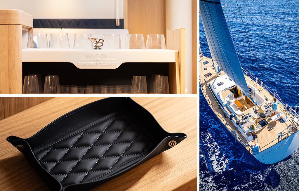 Bentley Creates bespoke interior for contest yachts new contest 67cs luxury sailing cruiser