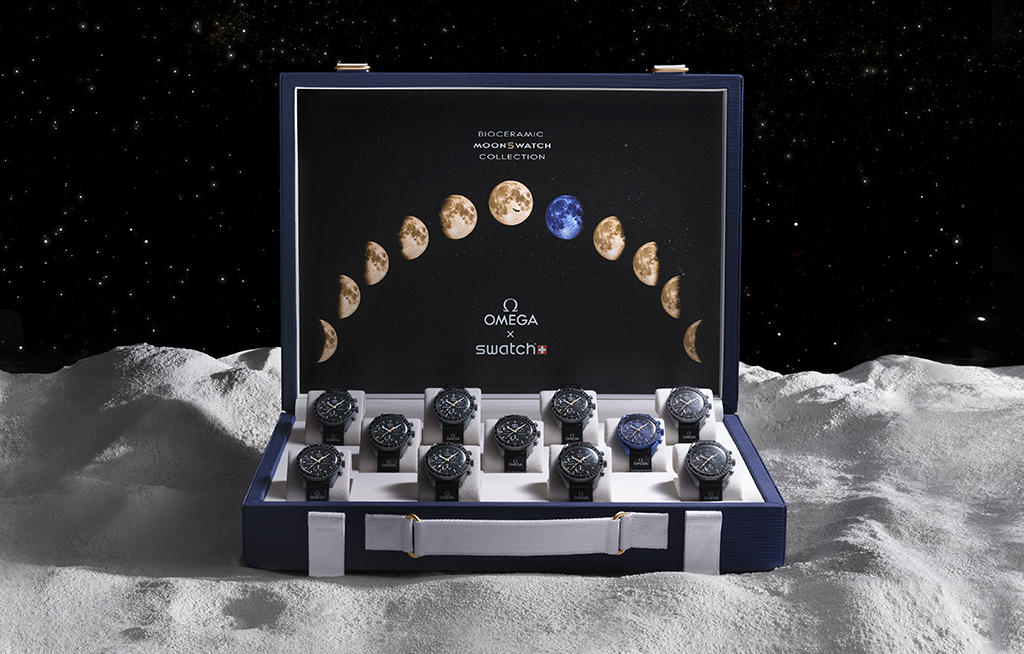 Le 11 valigie MoonSwatch sono state vendute all’asta presso Sotheby’s