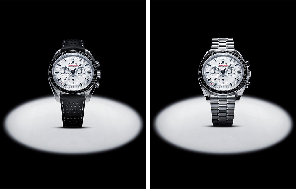cChic Magazine Suisse - OMEGA présente une nouvelle Speedmaster Moonwatch - à cadran laqué blanc