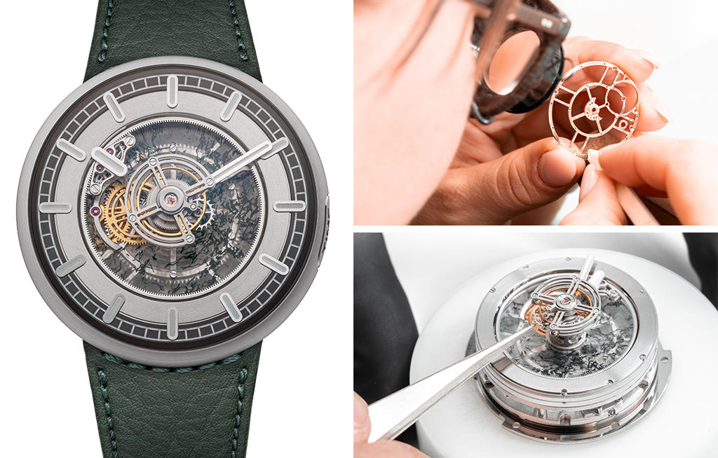 Kross Studio unveils a new timepiece the KS 05 Titanium Moss Agate cChic Magazine